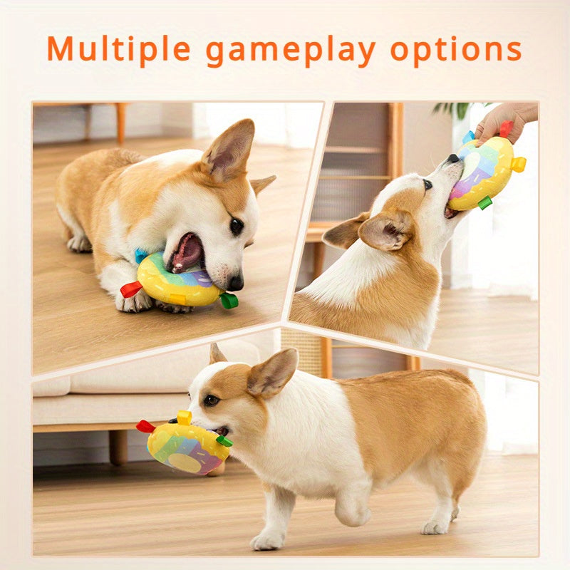 Plush Flying Disc Dog Toy
