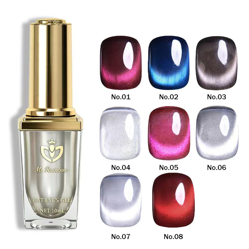 Magnetic Cat-Eye Gel Polish – Silver Gray (10 ml)