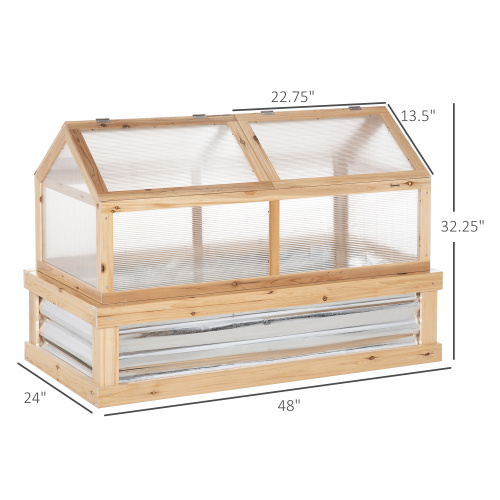 Raised Garden Bed with Mini Greenhouse