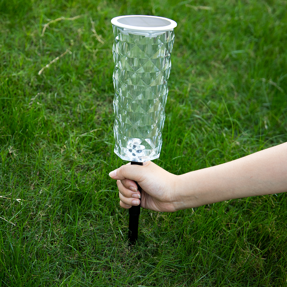 Solar Crystal Rose Garden Light