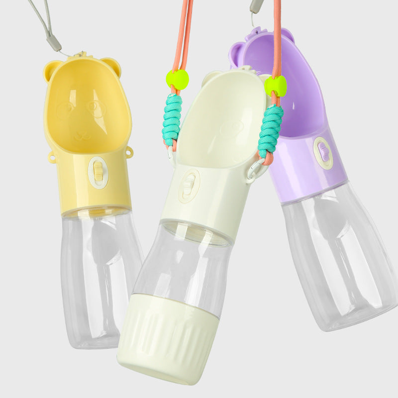 2-in-1 Travel Pet Water Bottle & Food Container