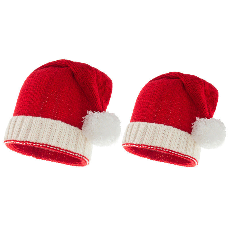 Knitted Christmas Hat with Pom-Pom