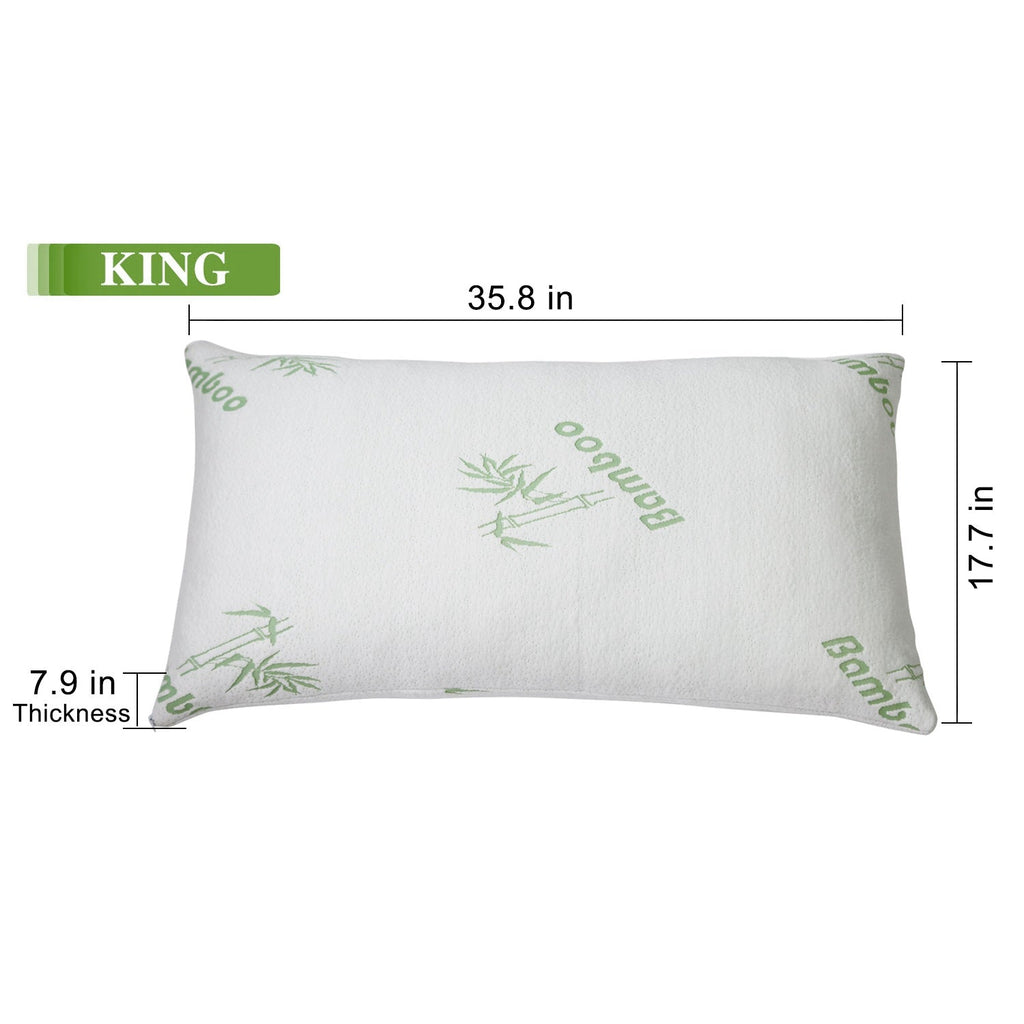 Memory Foam Pillow with Bamboo-Rayon Cover