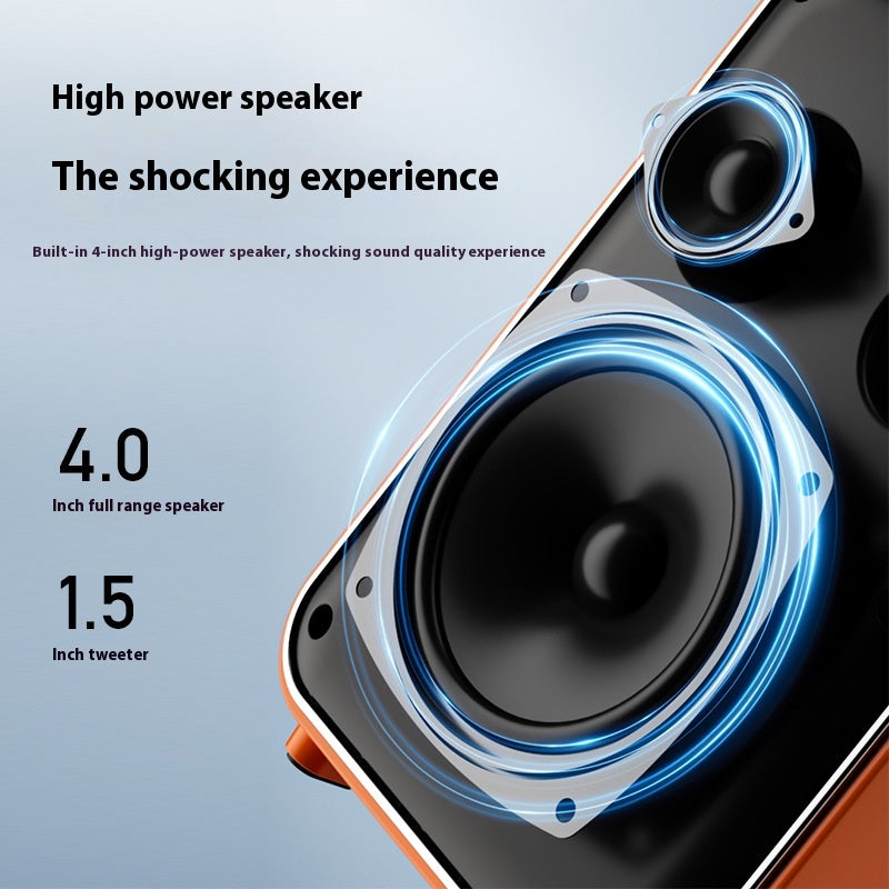 Outdoor Karaoke Speaker with Two Mics