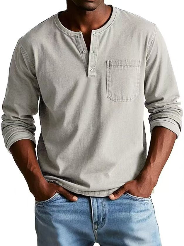 Men's Long-Sleeve Henley Tee