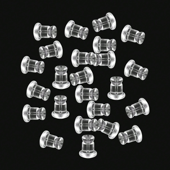 Clear Silicone Earring Backs (Box)