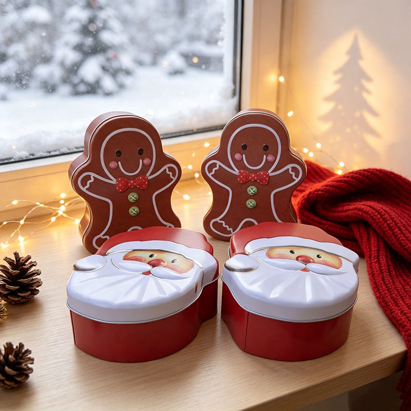 Gingerbread & Santa Cookie Tin
