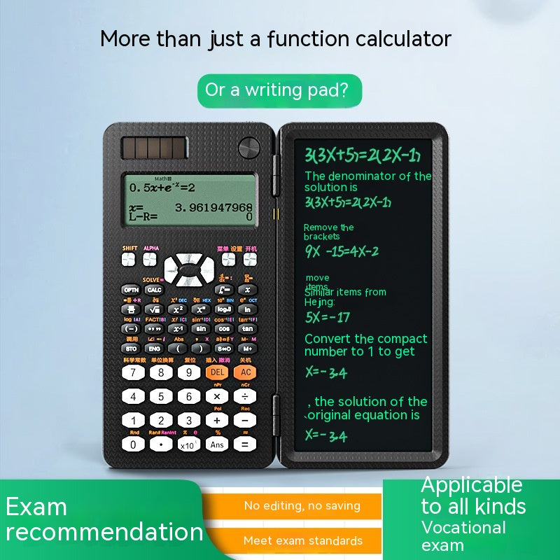 Foldable Scientific Calculator with Writing Pad