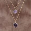 Stone Pendant Double-Chain Necklace