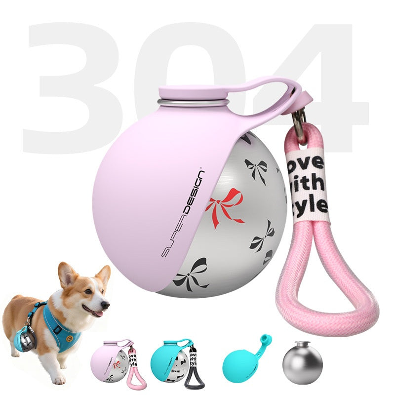 Portable Dog Water Bottle with Bag Dispenser