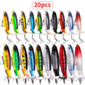 20-Piece Topwater Popper Lure Set