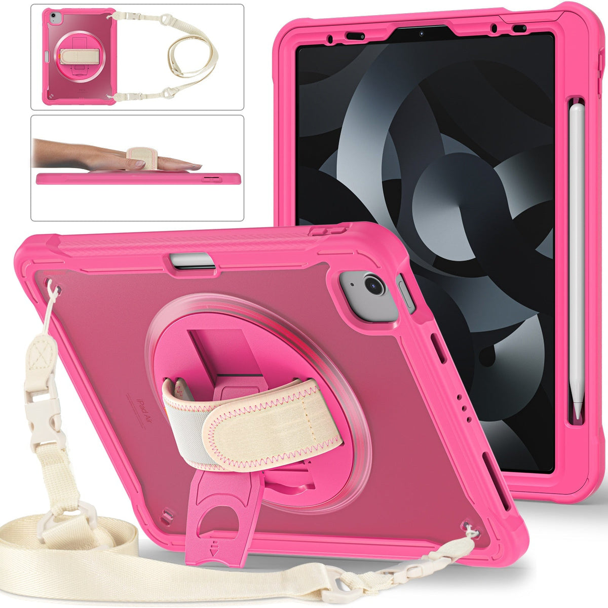 iPad mini 6 Rotating Case with Strap