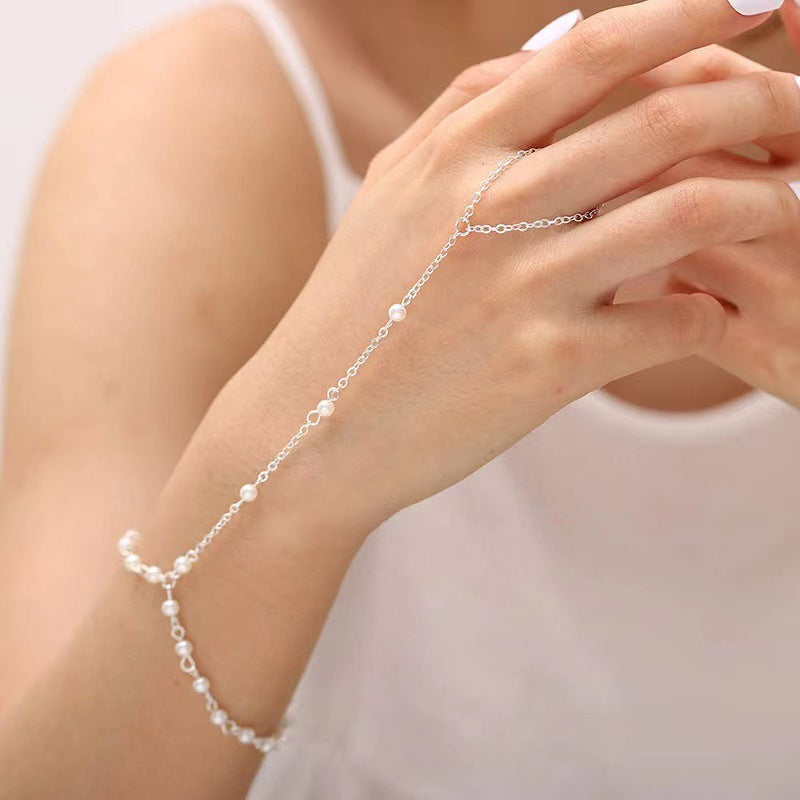 Golden Beads & Pearl Bracelet