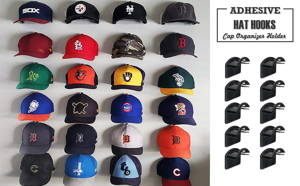 Adhesive Cap Hooks (10 pcs)