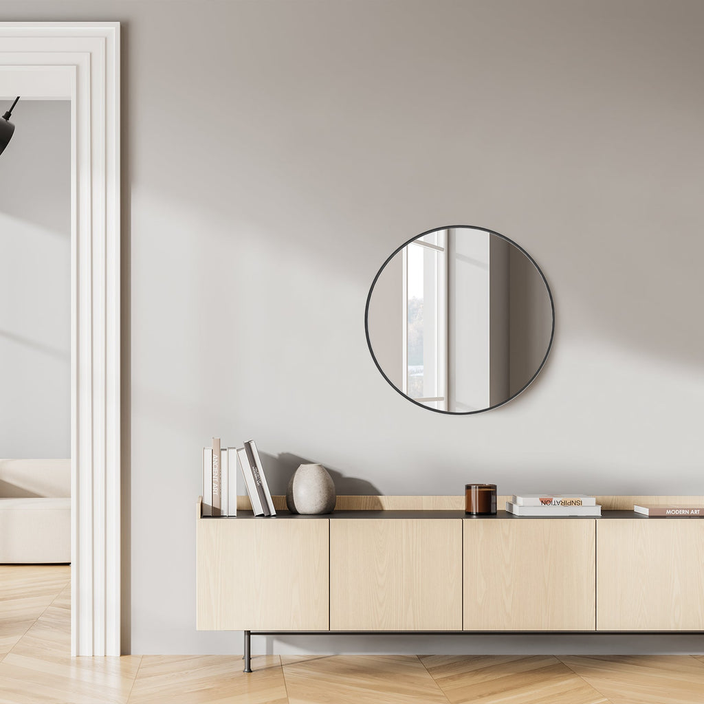 Round Metal Wall Mirror