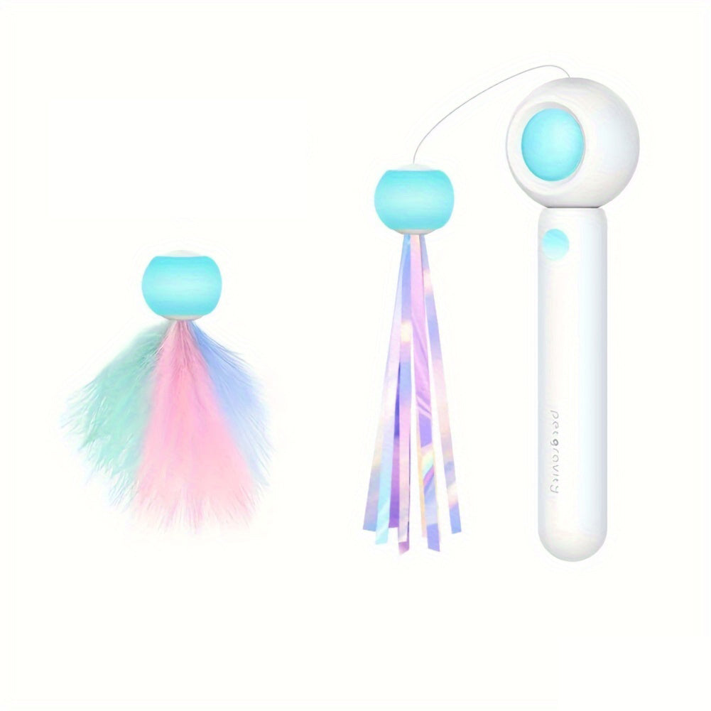 Retractable Cat Feather Wand