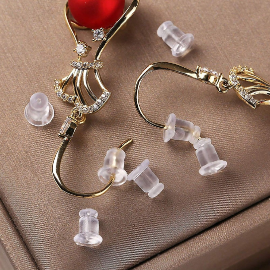 Clear Silicone Earring Backs (Box)